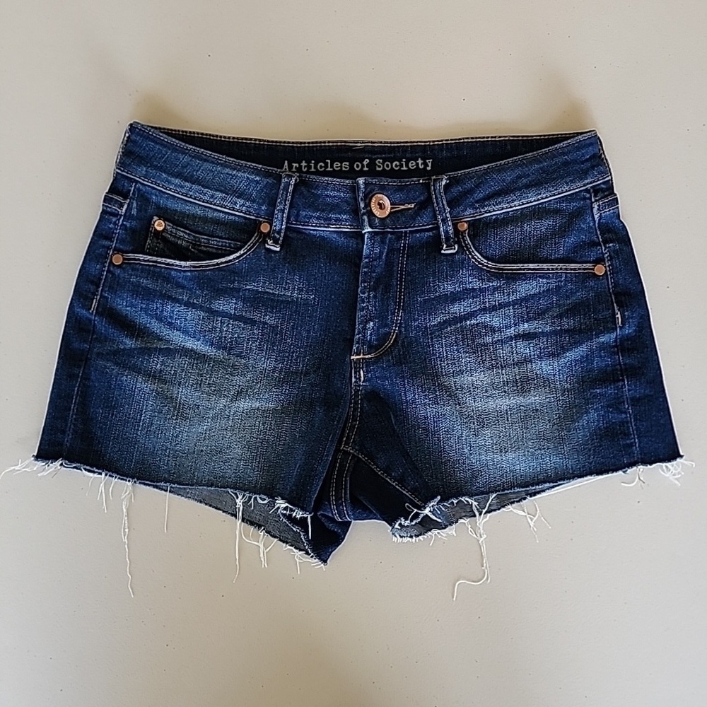 Articles Of Society Women's Raw Hem Denim Shorts Size 28.